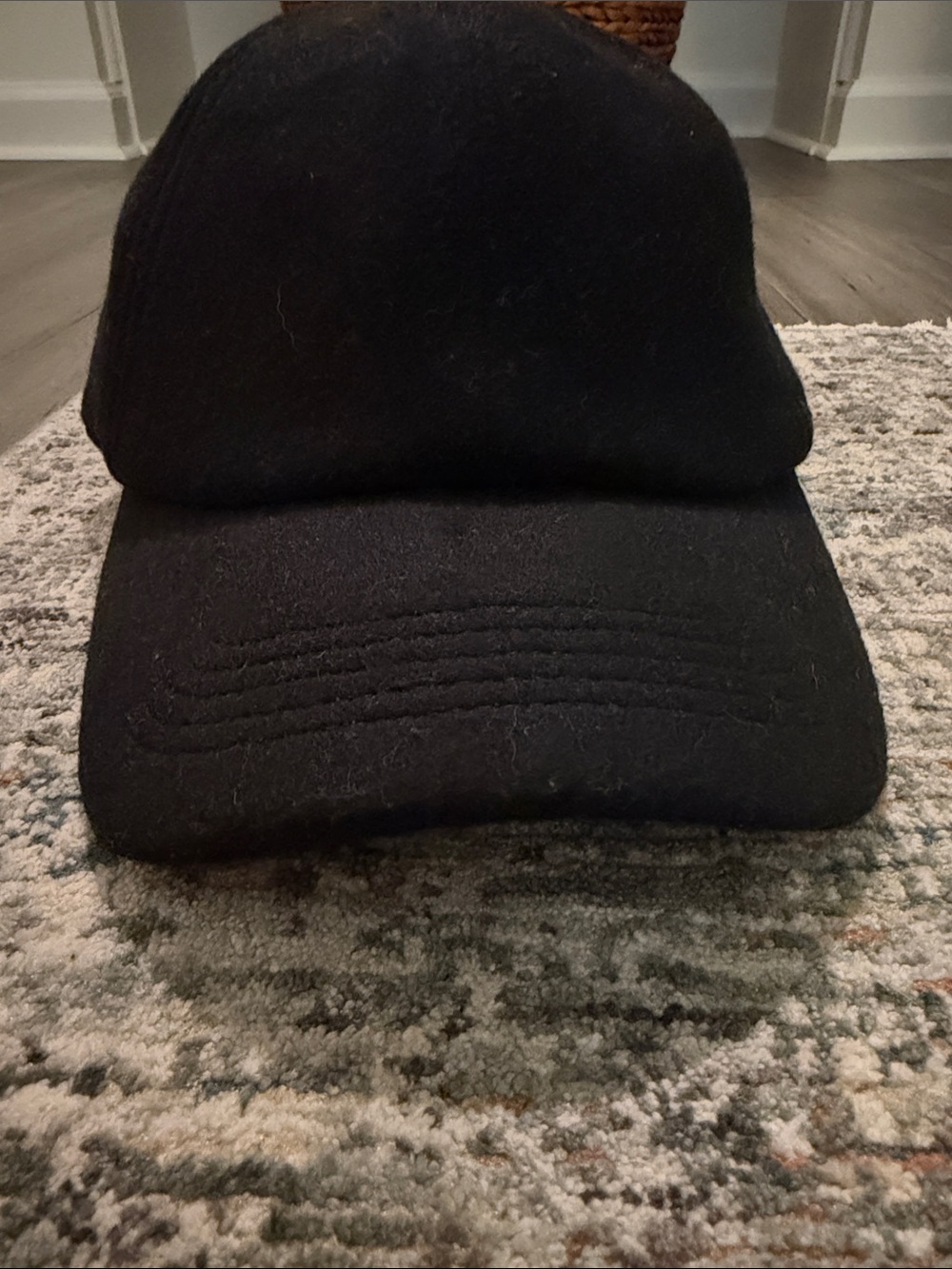 GAP Black Wool Baseball Cap
